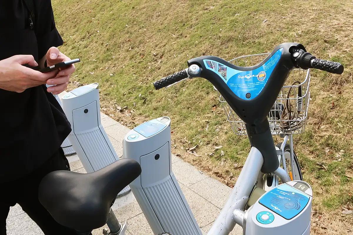 富山市内観光で利用したシェアサイクル