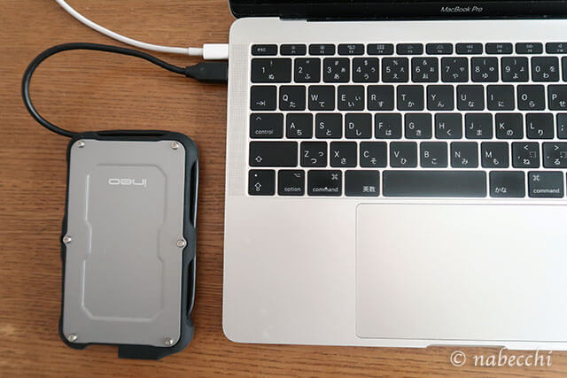 外付けSSDとMacBook Pro