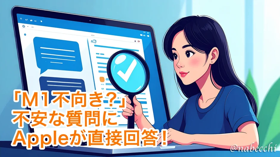 「M1不向き？」不安な質問にAppleが直接回答！