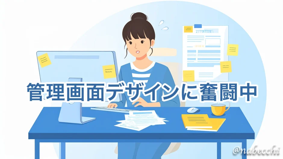 管理画面デザインに奮闘中