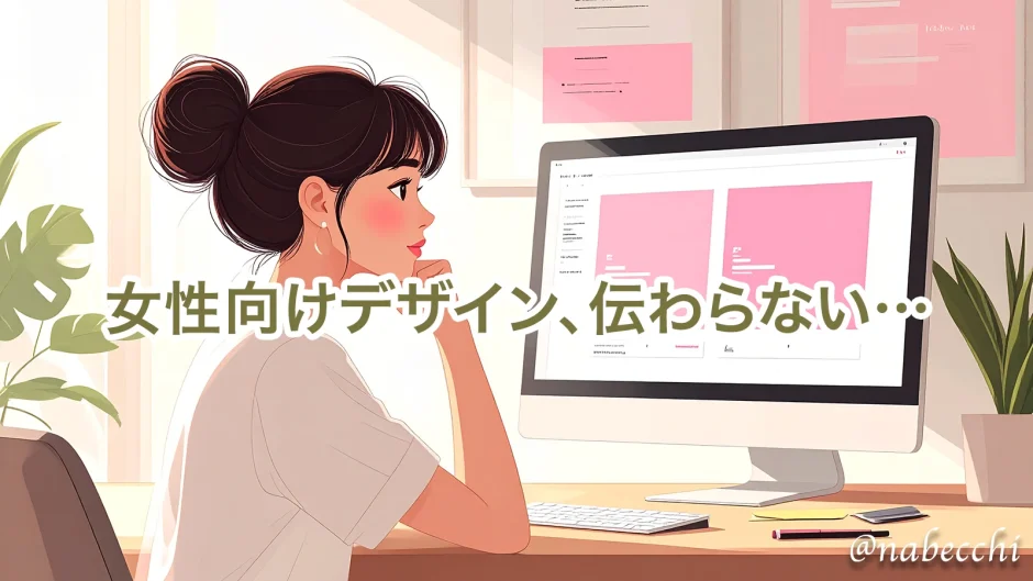 女性向けデザイン、伝わらない…