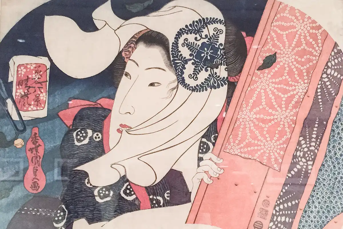 歌川国貞の町家の女性たちの生活を描いた浮世絵