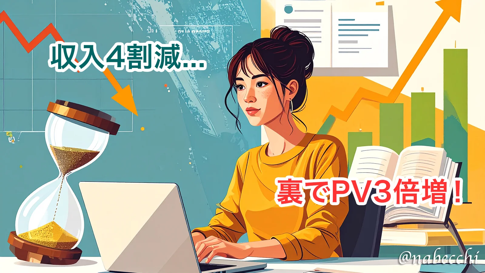 収入4割減...、裏でPV3倍増!