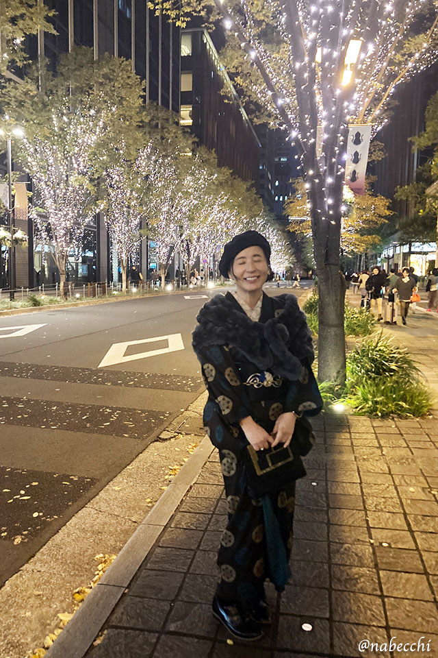 丸の内イルミネーション×大島紬