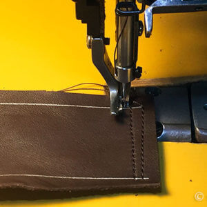バッグ上部のファスナー縫い付け – ショルダーバッグ制作7
