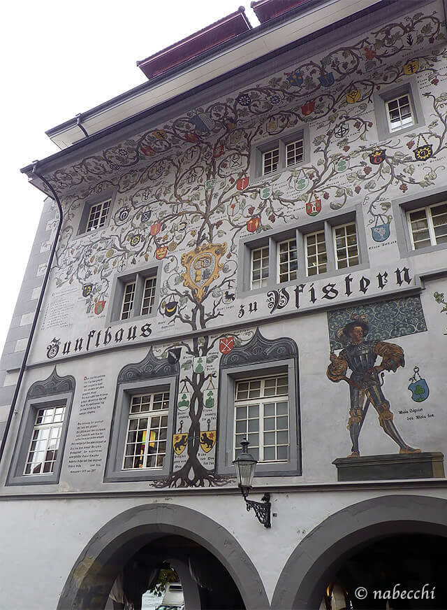 スイス ルツェルン旧市街 フレスコ画
