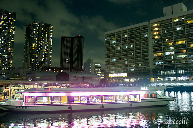 『屋形船』隅田川・東京湾の夜景堪能。揚げたてサクサク江戸前天ぷら