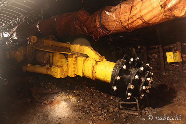巨大掘進機ロードヘッダー 池島炭鉱体験