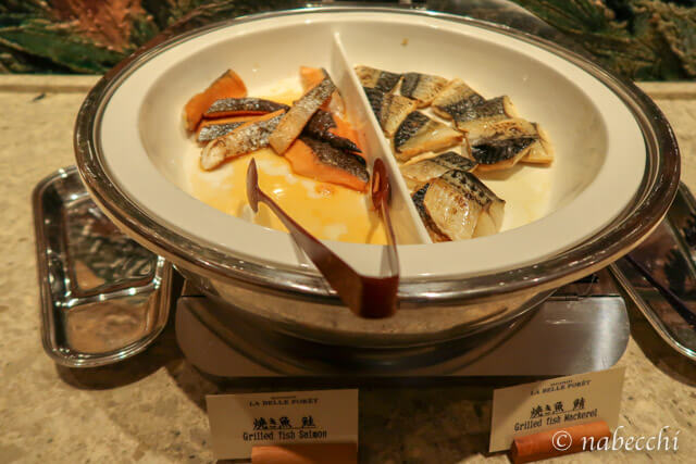 ホテル白樺荘 朝食バイキング 焼き魚