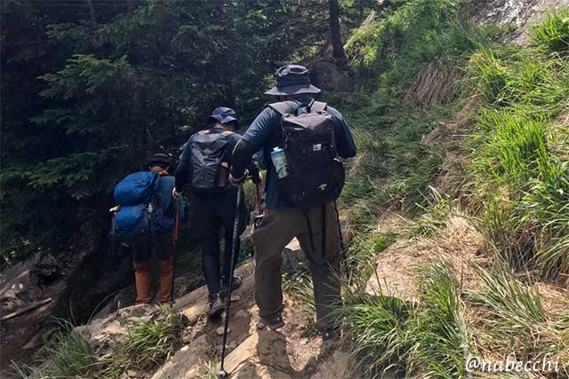 トラバースルート下山