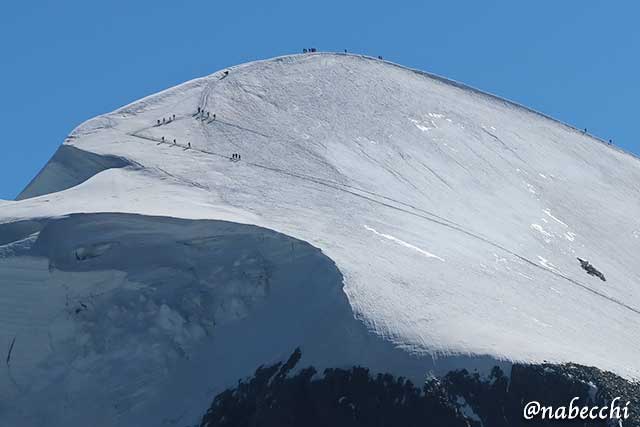 ブライトホルンに登る登山家たち