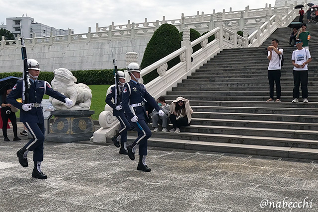 中正紀念堂で行われる衛兵交代式の様子