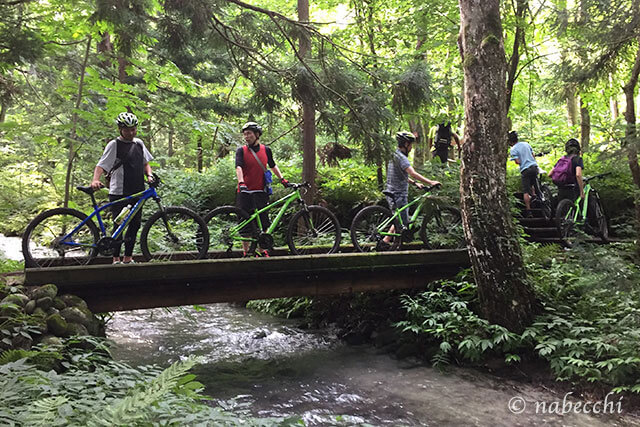 白馬の隠れた山道を駆け巡る。午後MTB「エヴァーグリーン1日体験」
